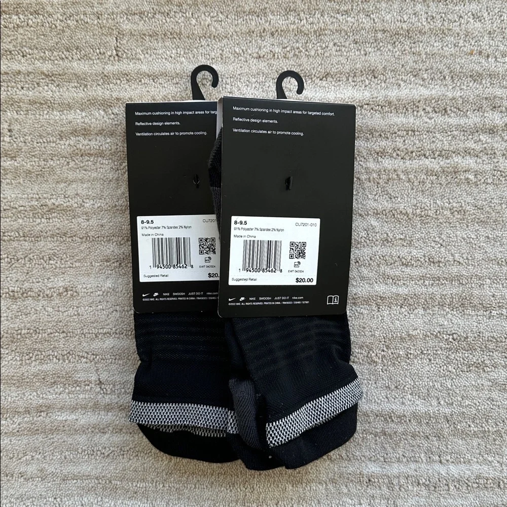 NWT 2 Pairs of Nike Spark Cushioned No-Show Running Socks Women 9.5-11 Men 8-9.5